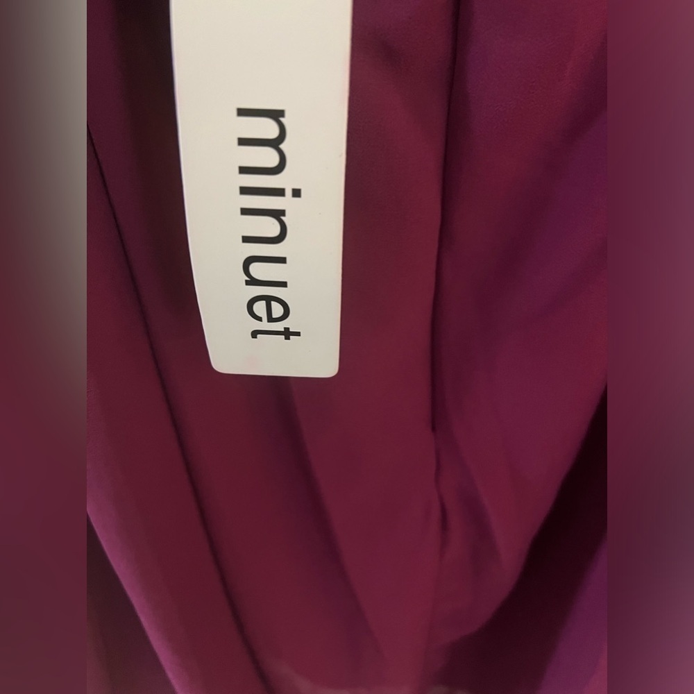 Minuet Petite Fit & Flare Ruffle Dress Pink | Large | New With Tags - Picture 12 of 13